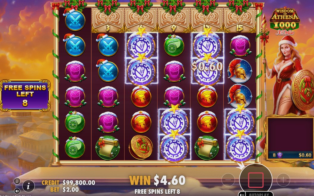 Free Spins-läget efter tumble med fallande symboler