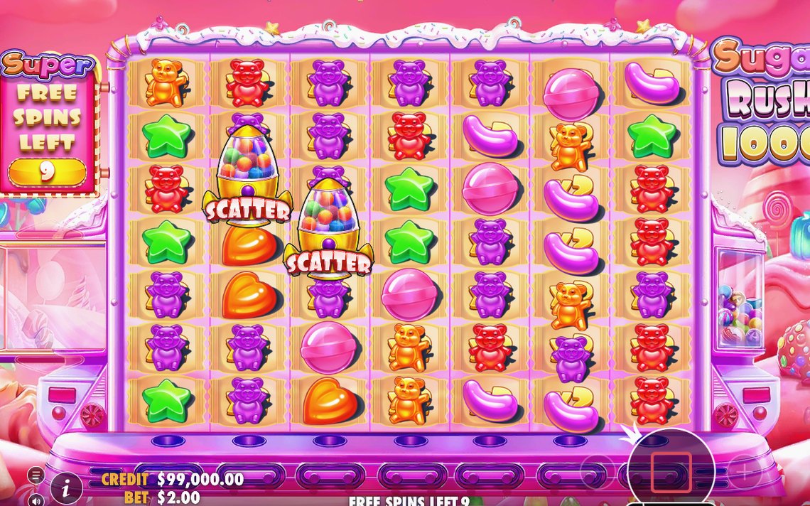 Free spins-läget med multiplikatorer på spelplanen